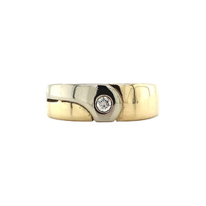 Gold ring with diamond 14 crt