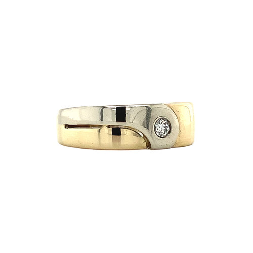 Gold ring with diamond 14 crt