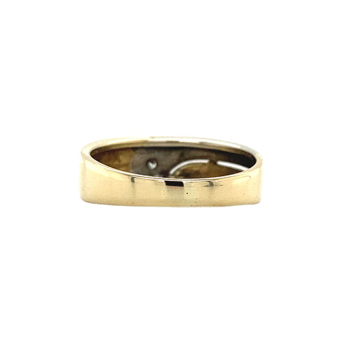 Gold ring with diamond 14 crt