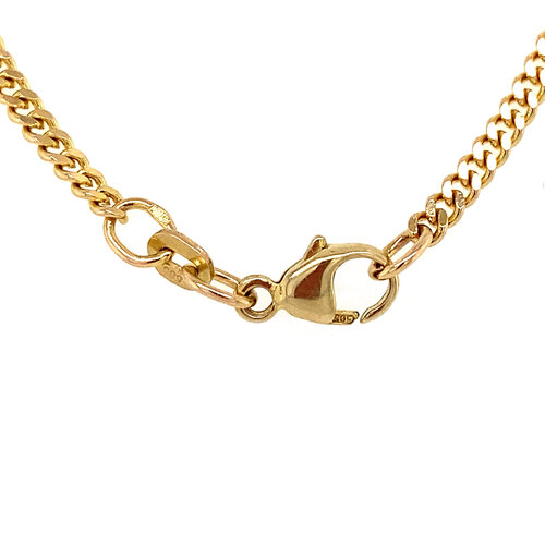 Goldene Gourmet-Halskette, 50 cm, 14 Karat