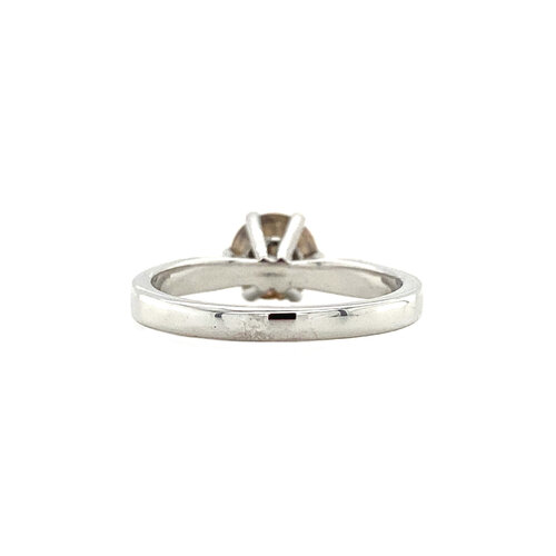 White gold solitaire ring with diamond 1 carat 18 crt