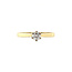 Gold solitaire ring with diamond 14 crt