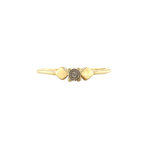 Gold ring with diamond 14 crt