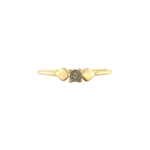 Gouden ring met diamant 14 krt