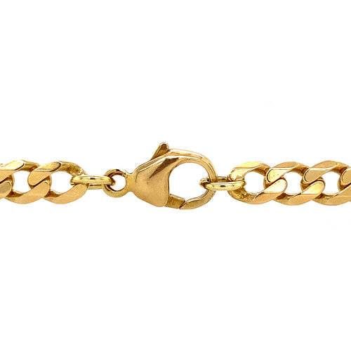 Gouden gourmet armband 21.5 cm 14 krt