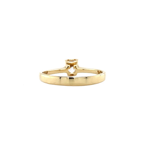 Gold solitaire ring with diamond 0.45ct. 14 ct