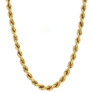 Gold cord necklace 43 cm 14 crt