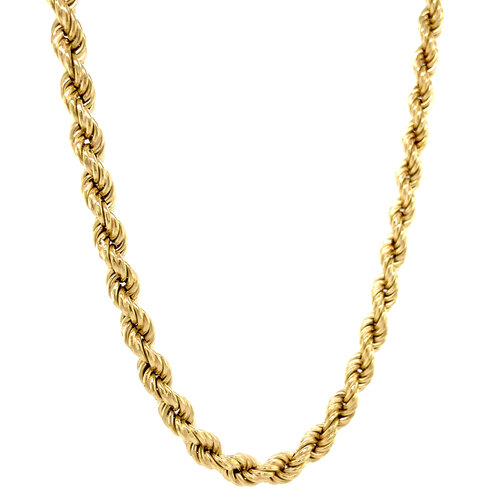 Gold cord necklace 43 cm 14 crt