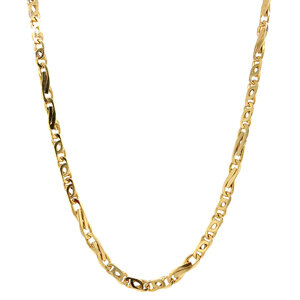 Gouden collier valkenoog 60cm 14 krt