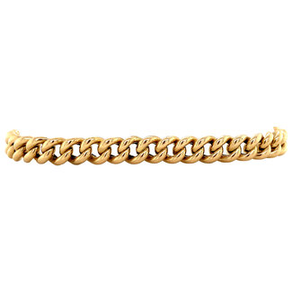 Gold gourmet bracelet 21 cm 14 crt