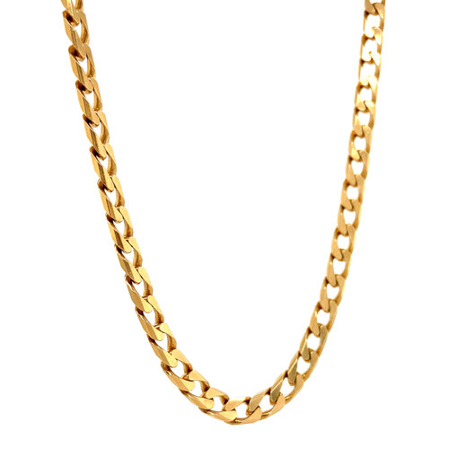 Gold gourmet necklace 64 cm 14 crt