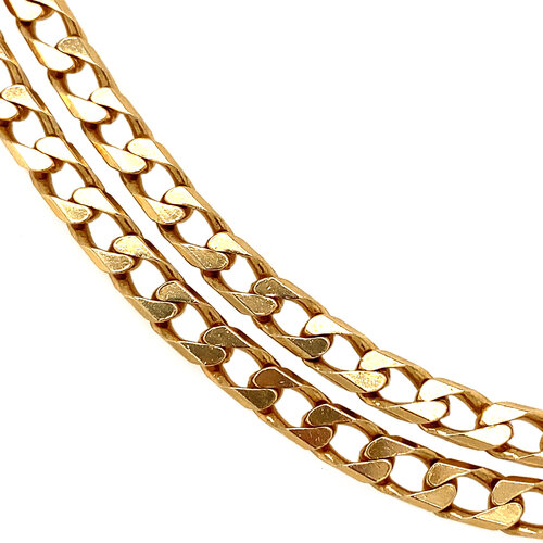 Gold gourmet necklace 64 cm 14 crt