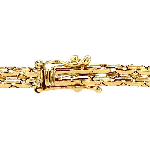 Gold bracelet with diamond 18 cm 18 crt