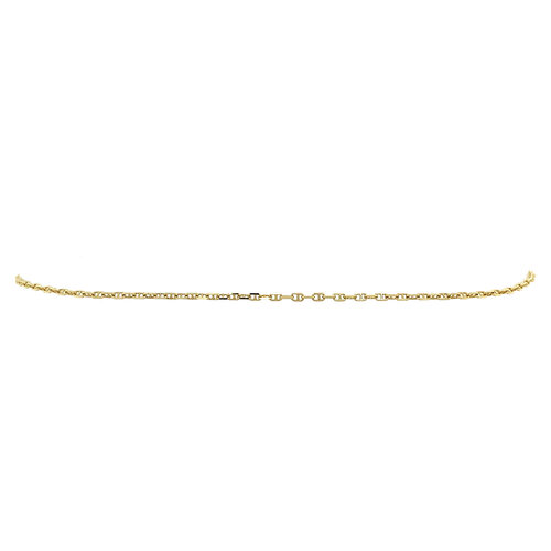 Goldenes Kaffeebohnen-Armband, 19 cm, 14 Karat