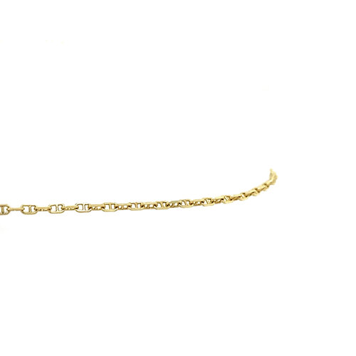 Goldenes Kaffeebohnen-Armband, 19 cm, 14 Karat