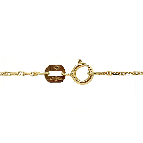 Goldenes Kaffeebohnen-Armband, 19 cm, 14 Karat