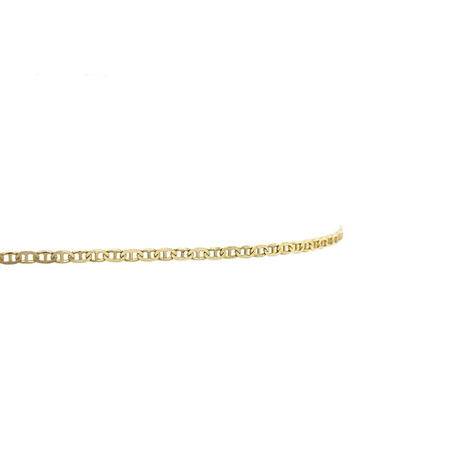 Goldenes Kaffeebohnen-Armband, 19,5 cm, 14 Karat