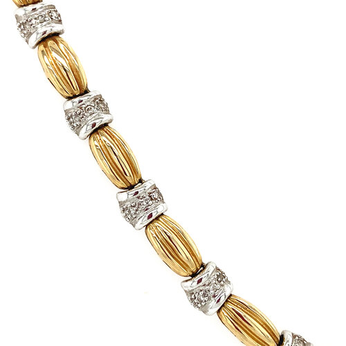 Gouden choker met diamant 14 krt