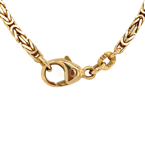 Gold king necklace 45.5 cm 14 crt