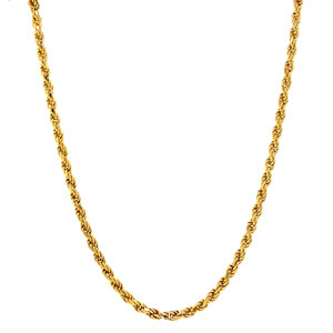 Gold cord necklace 60 cm 14 crt
