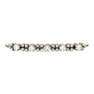 Weißgoldarmband mit Diamant 18 cm 14 ct