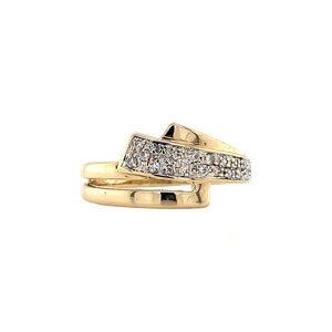 Gouden ring met diamant 14 krt