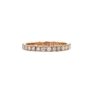 Rose gold alliance ring with diamond 18 crt