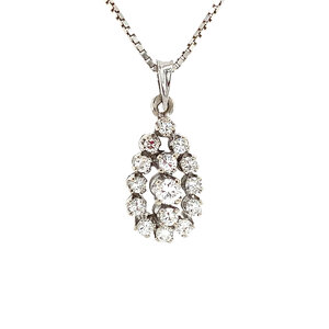 White gold pendant with diamond 18 crt