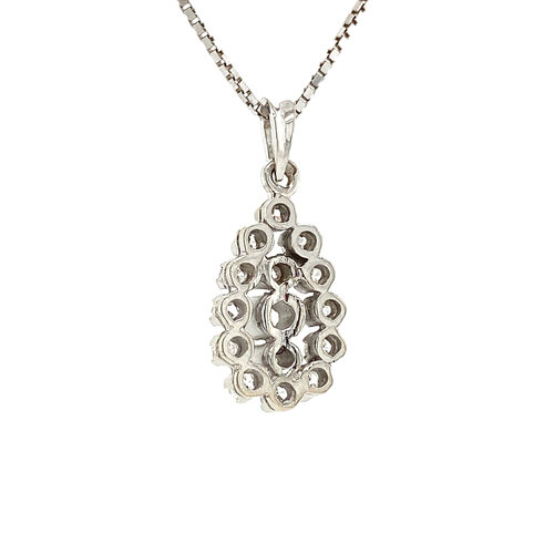 White gold pendant with diamond 18 crt