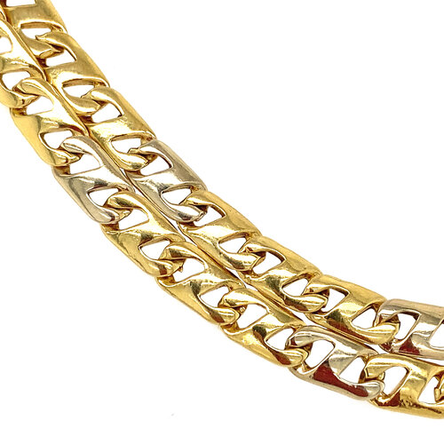 Gold men's necklace 71 cm 18 kt