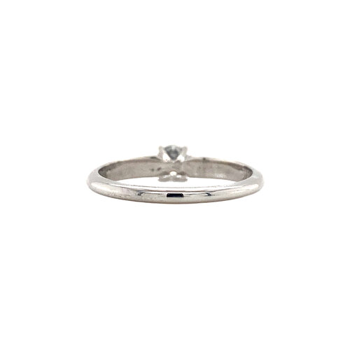 White gold solitaire ring with diamond 14 crt