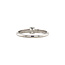 White gold solitaire ring with diamond 14 crt