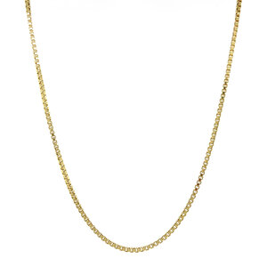 Gold Venetian length necklace 45.5 cm 14 crt