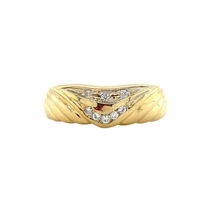 Gold ring with zirconia 18 crt