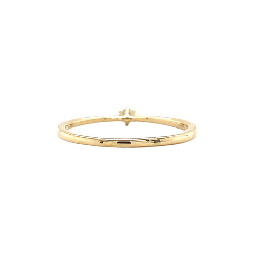 Gouden solitair ring met diamant 14 krt* nieuw