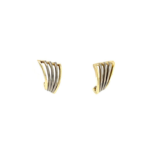 Gold stud earrings 14 kt