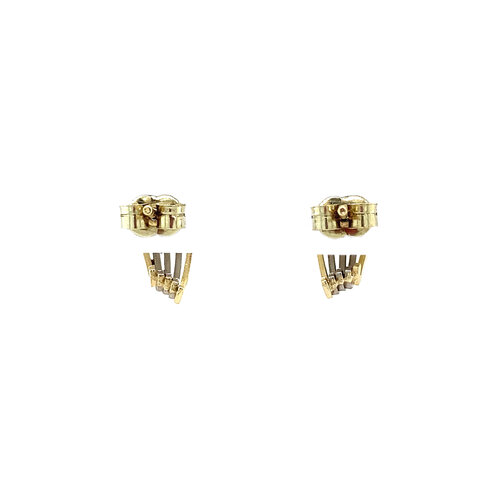 Gold stud earrings 14 kt