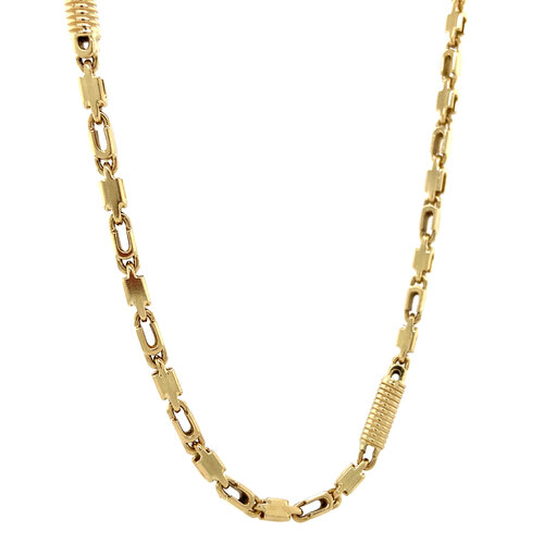Gold fantasy necklace 65 cm 14 crt