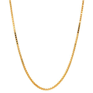 Gold Venetian length necklace 71 cm 18 crt