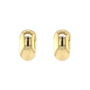 Gold smooth ear studs 14 kt