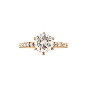 Rose gold ring with diamond 1.42ct. 18 kt *new