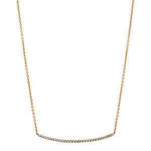 Roségold-Halsband mit Diamant von Gassan aus 14 kt