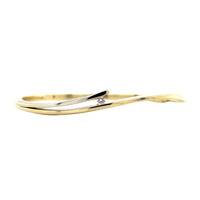 Gold bangle with diamond R&C 14 crt