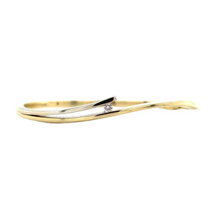 Gouden bangle met diamant R&C 14 krt