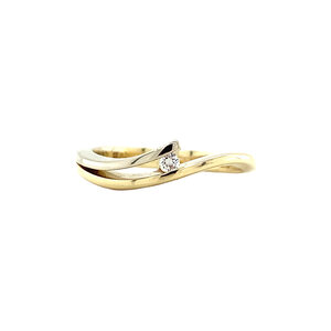 Gold ring with diamond R&C 14 crt