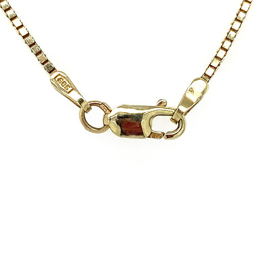 Gold necklace with diamond pendant R&C 14 crt
