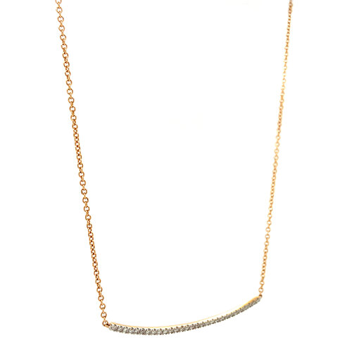 Rosegouden choker met diamant van Gassan 14 krt