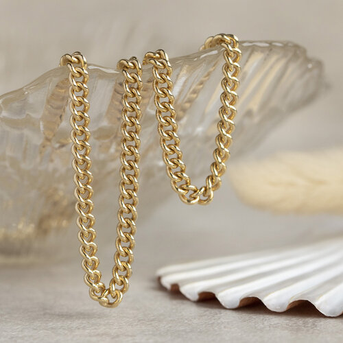 Gold gourmet necklace 52 cm 14 crt