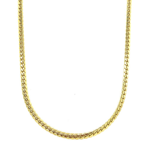 Gouden gourmet collier 45 cm 14 krt