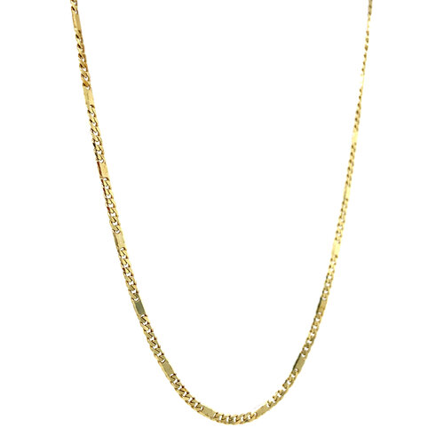 Gold fantasy necklace 45 cm 14 crt